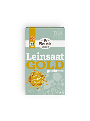Gold-Leinsaat geschrotet glutenfrei Bio