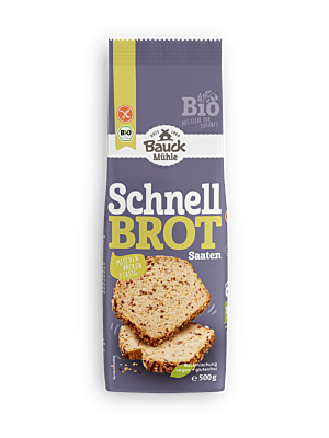 Schnellbrot mit Saaten glutenfrei Bio